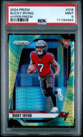 2024 PANINI PRIZM #316 BUCKY IRVING HYPER PRIZM #/180 PSA 9