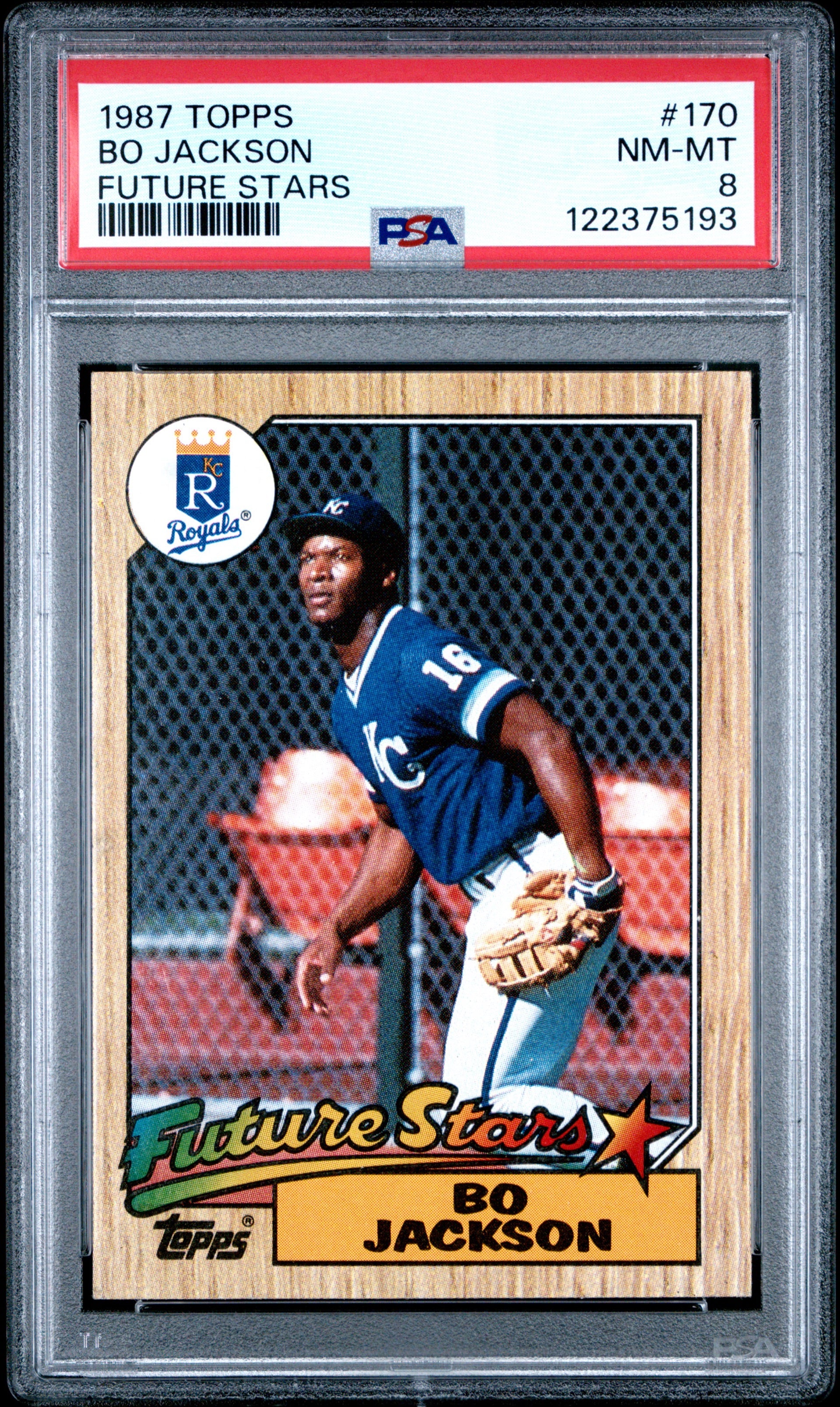 1987 Topps Baseball Bo Jackson Future Stars #170 PSA 8 - NM-MT