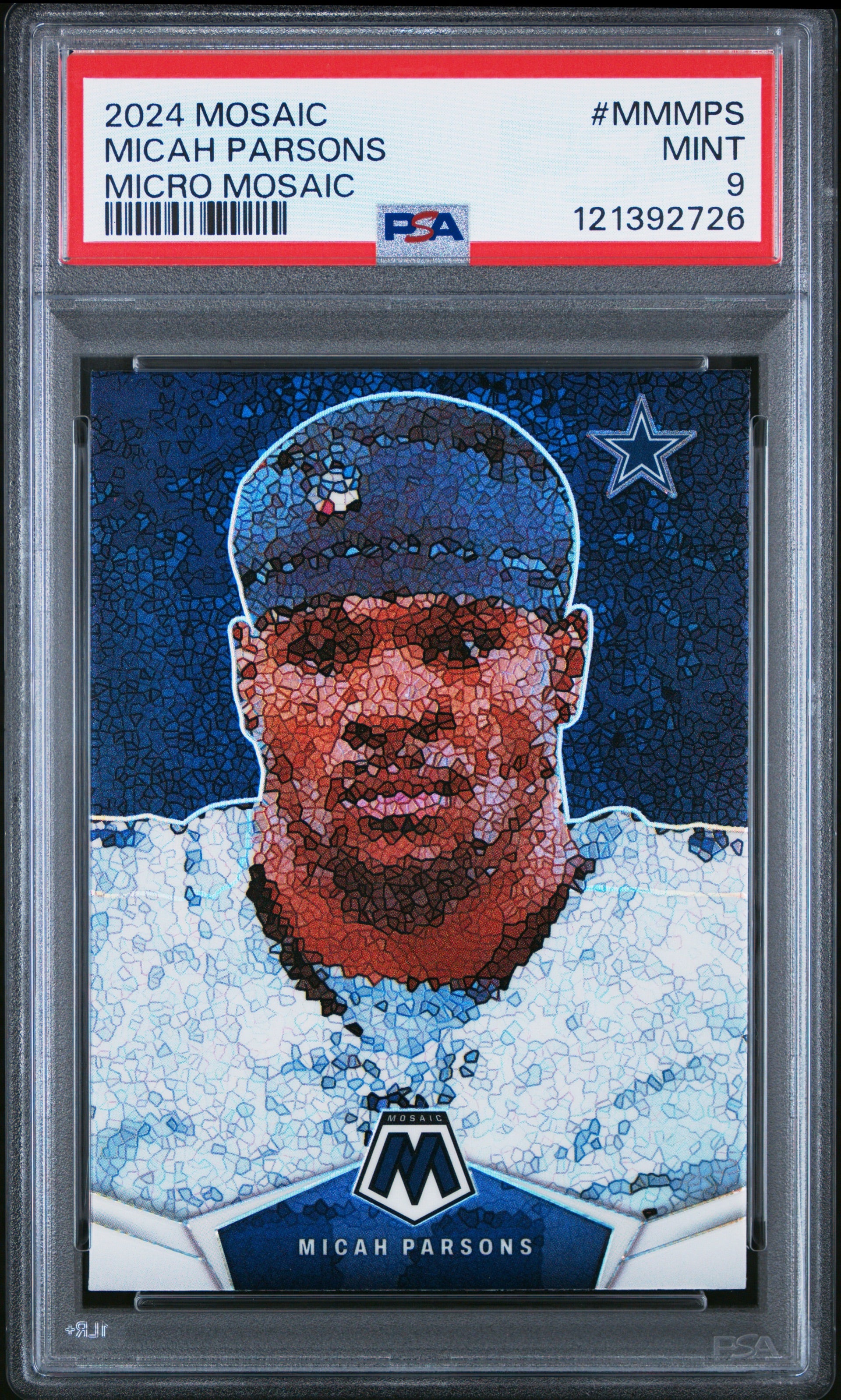 2024 Panini Mosaic Football Micro Mosaic SSP Micah Parsons PSA 9