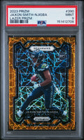 2023 PANINI PRIZM FOOTBALL #390 JAXON SMITH-NJIGBA LAZER PRIZM PSA 9 Seahawks