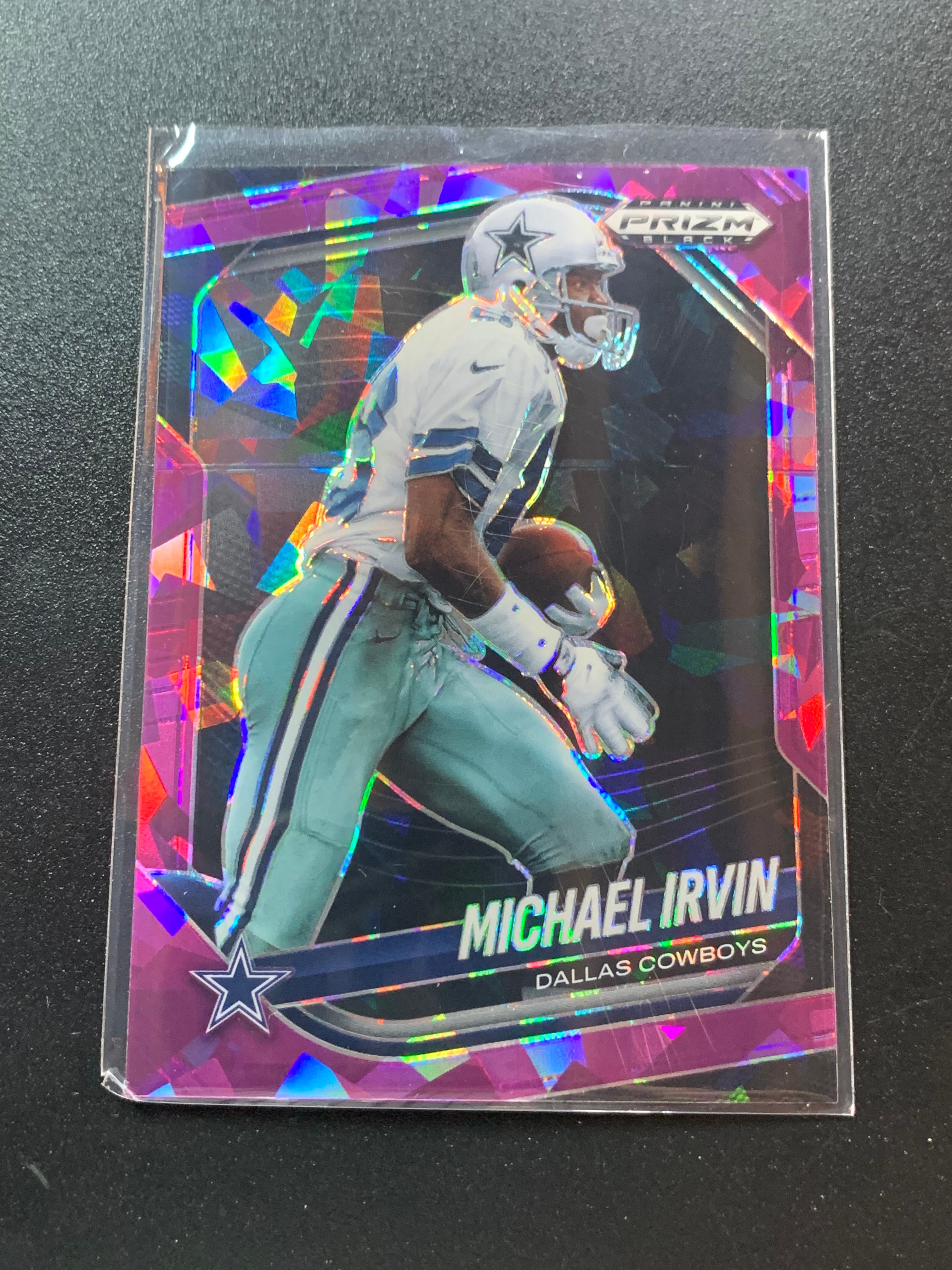 2025 Panini Prizm Black Michael Irvin #42 Purple Ice 15/149 Cowboys