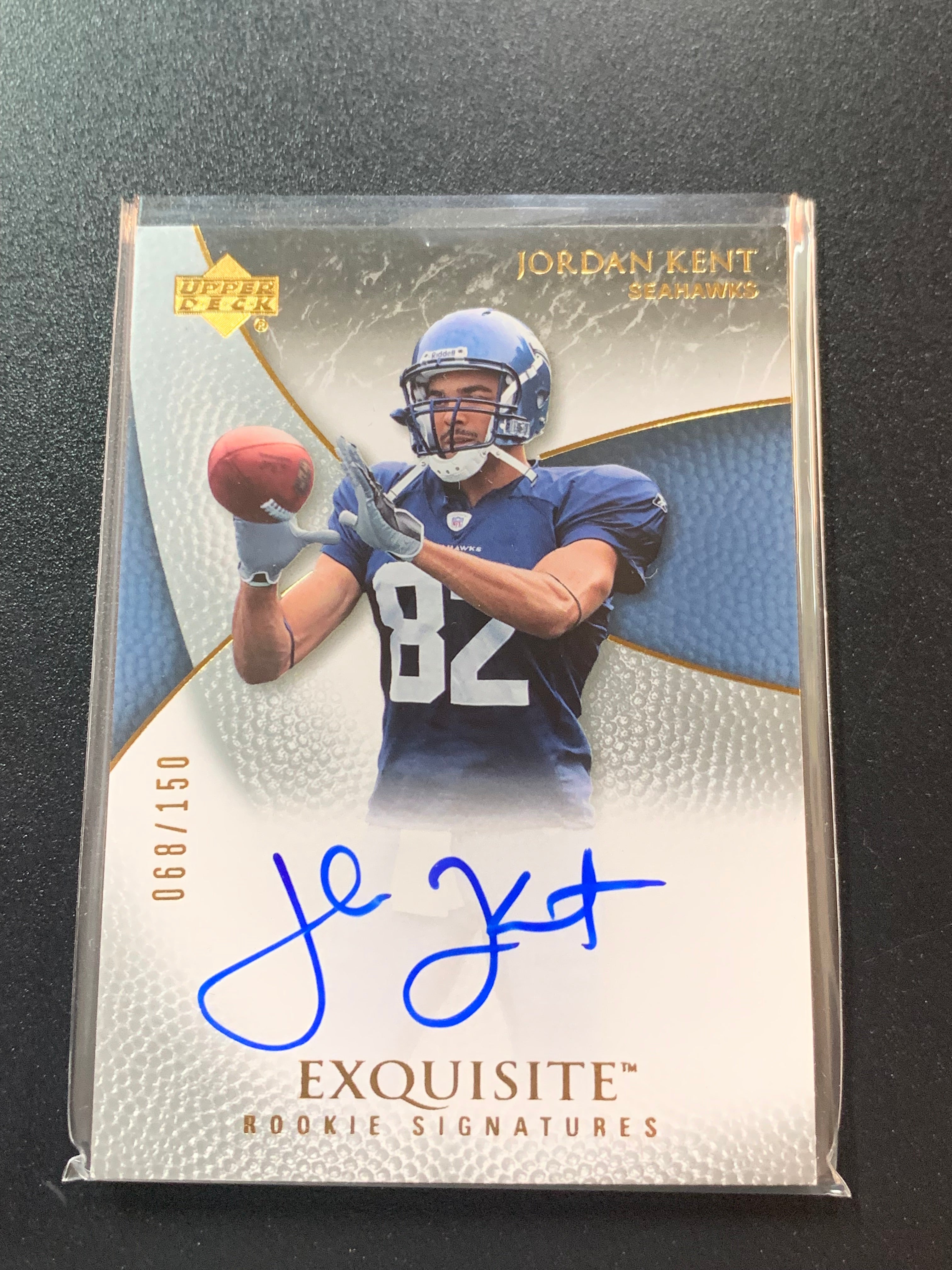 2007 Upper Deck Exquisite Collection Jordan Kent #/150 RC Auto Seahawks