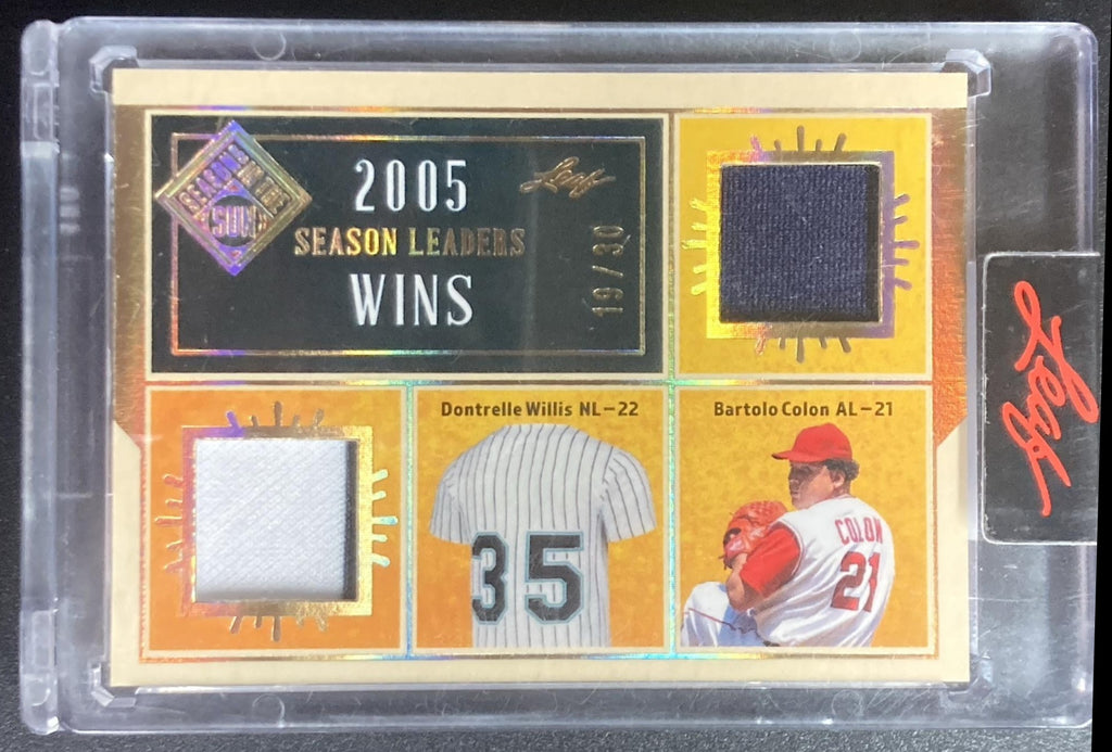 2025 Leaf Seasons In The Sun Dontrelle Willis/Bartolo Colon #SL-9 Season Leaders Holo Bronze /30