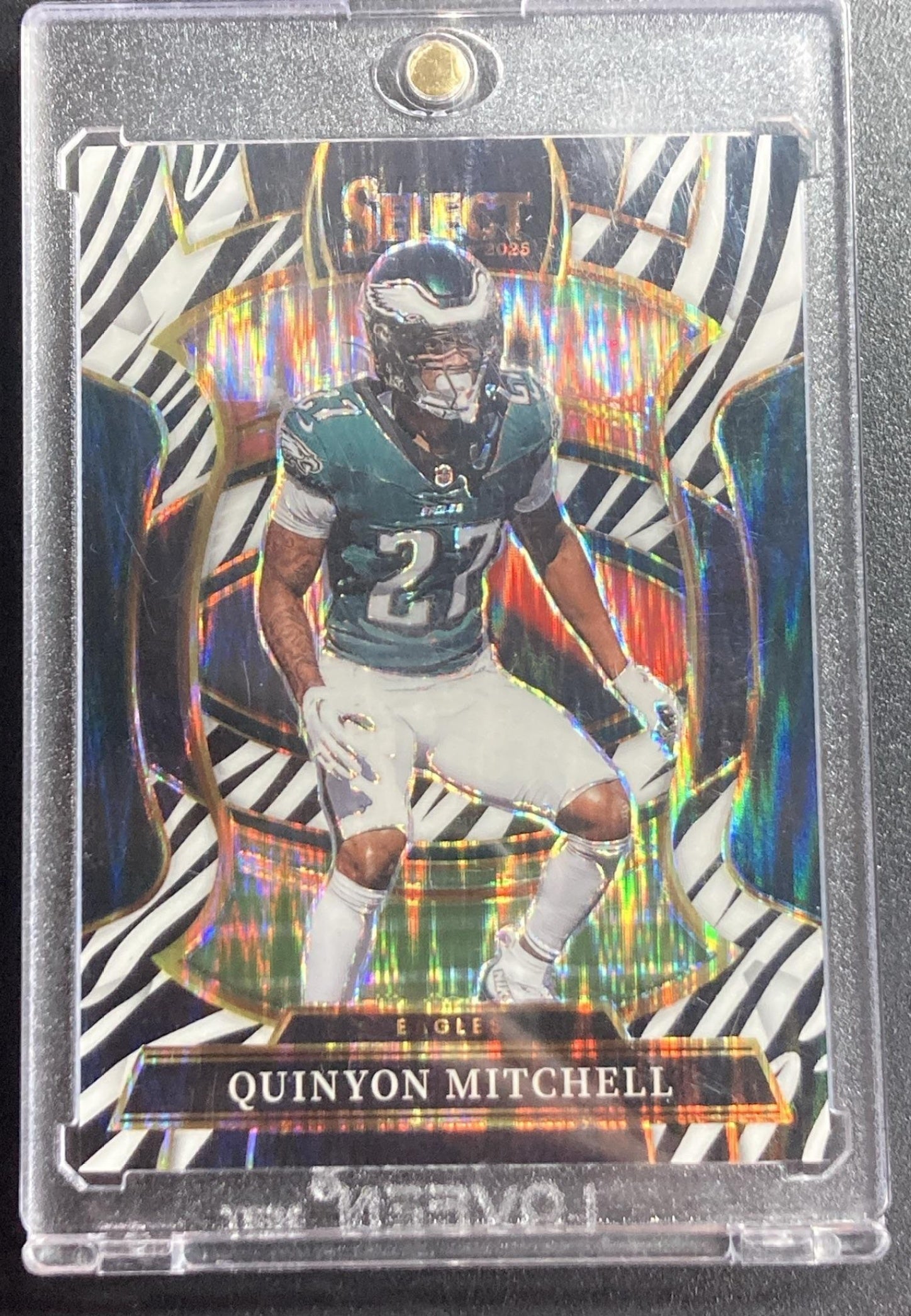 2025 Panini Select Quinyon Mitchell Zebra Shock SSP #92 Concourse Eagles
