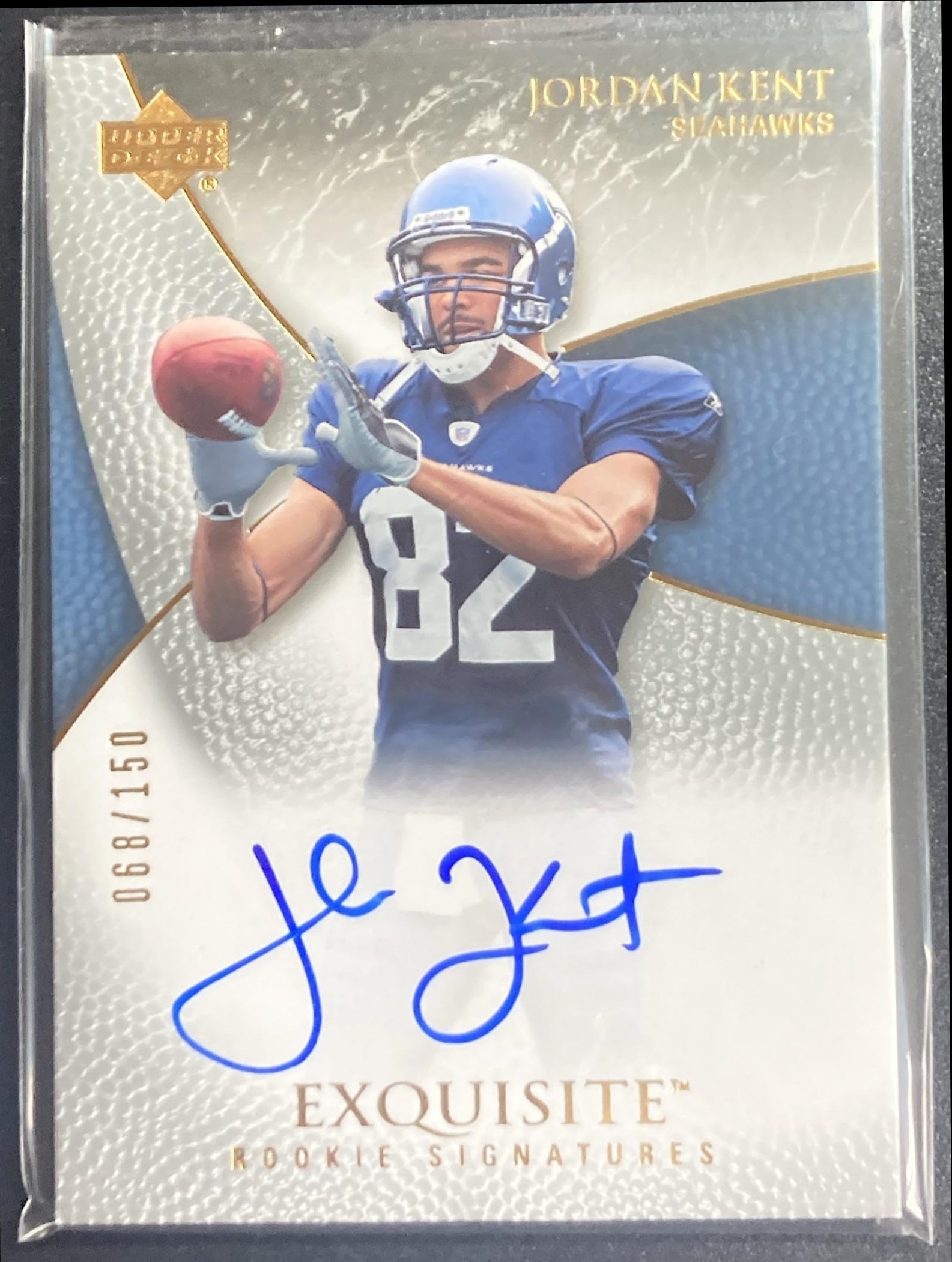 2007 Upper Deck Exquisite Collection Jordan Kent #/150 RC Auto Seahawks