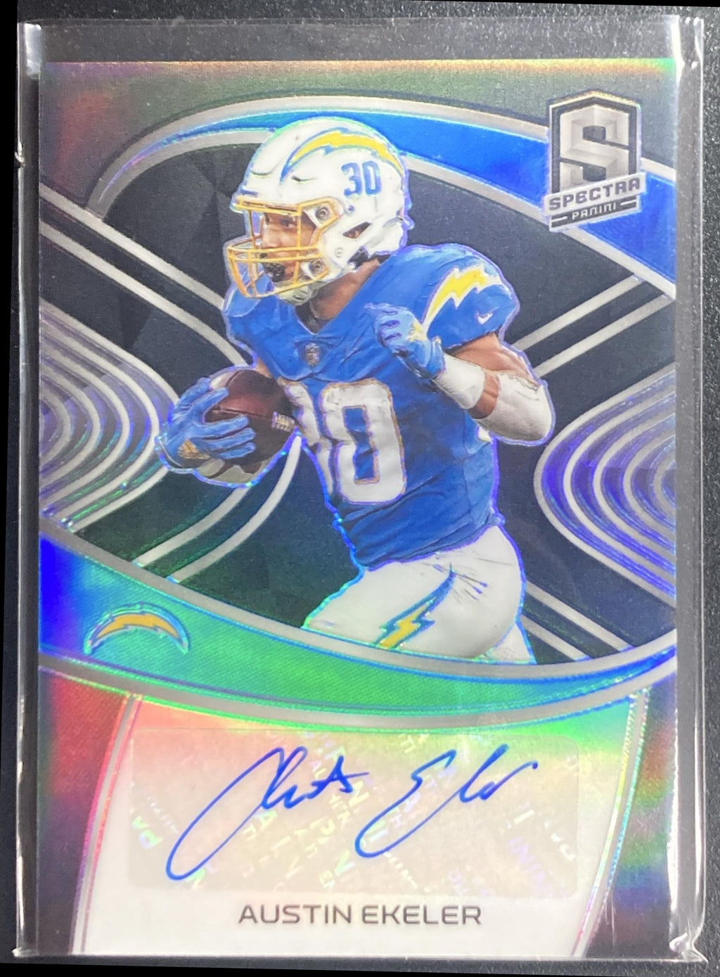 2021 Panini Spectra Austin Ekeler #SIG-AE Signatures 17/60 Auto Chargers