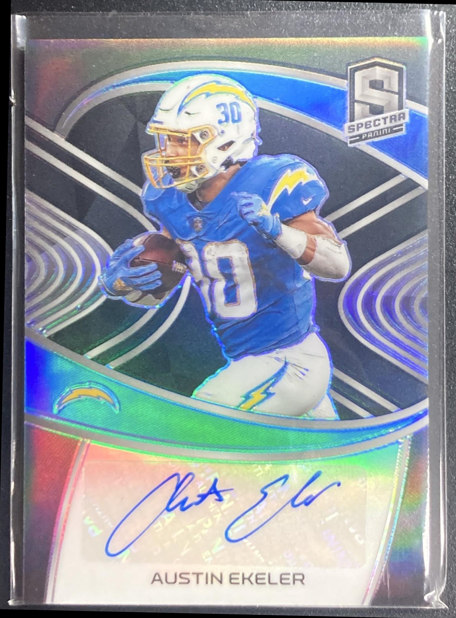 2021 Panini Spectra Austin Ekeler #SIG-AE Signatures 17/60 Auto Chargers